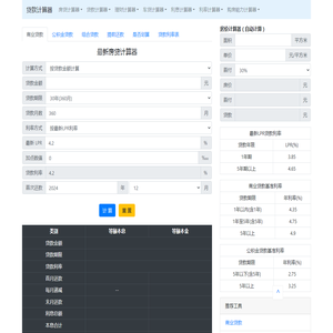 房贷计算器2024年最新版